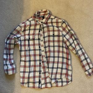 American Eagle striped flannel